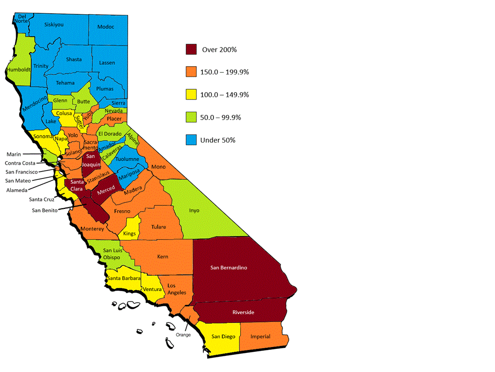 Map of the Percentage Increase of the Oldest Old Population Aged 60 and Over, Years 2010 to 2060