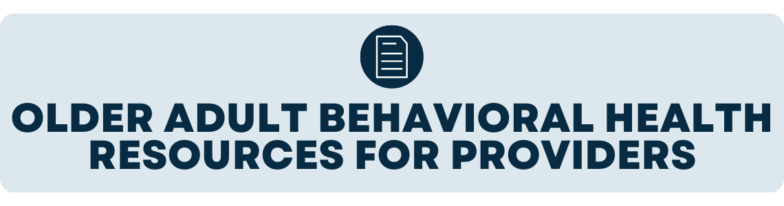 Banner to link to Behavioral Health Resources for Providers page