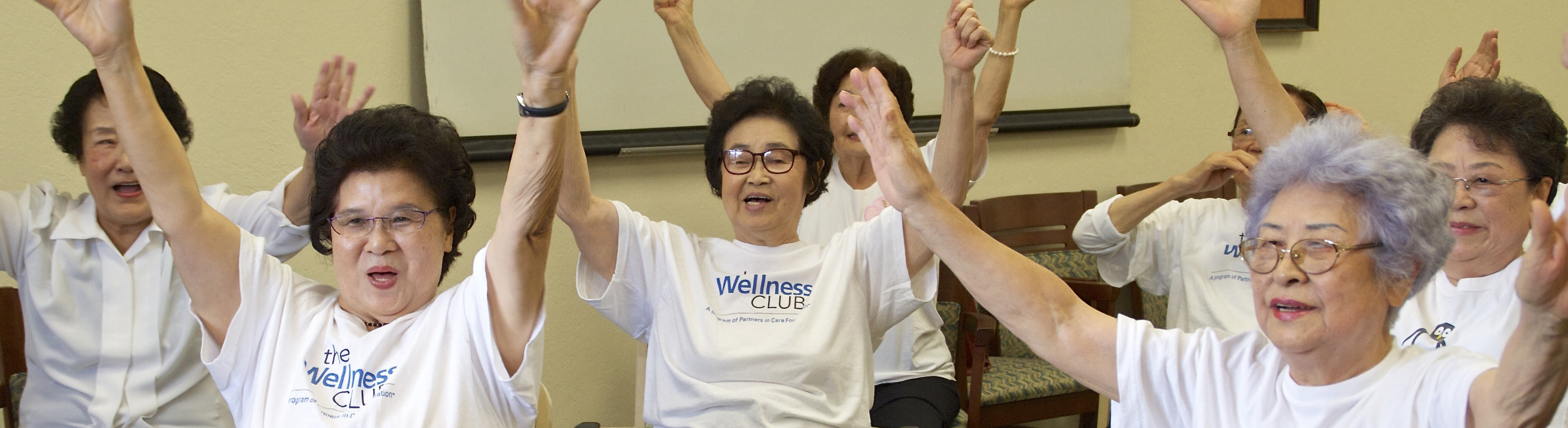 A group of seniors stretching